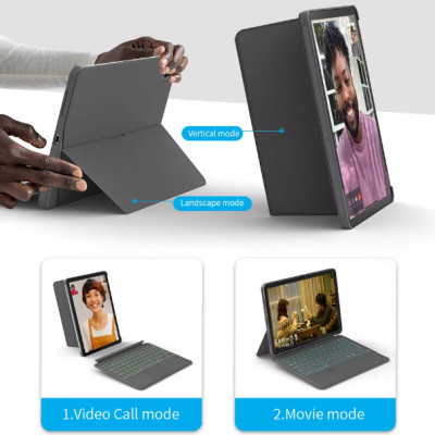 Bao bàn phím Wiwu Combo Touch Cho Ipad Thiết Kế Tinh Tế Và Hiện Đại, Có Thể Tách Rời Bàn Phím Và Ốp, Kết Nối Bluetooth - Hàng Chính Hãng