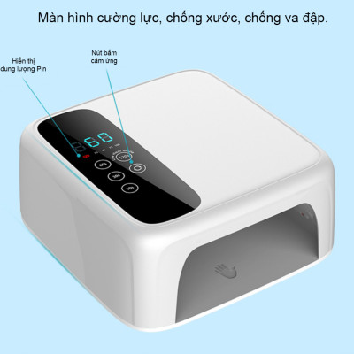 Máy hơ gel sơn móng tay Loại Sạc pin được AM602 - Máy hơ làm khô nail