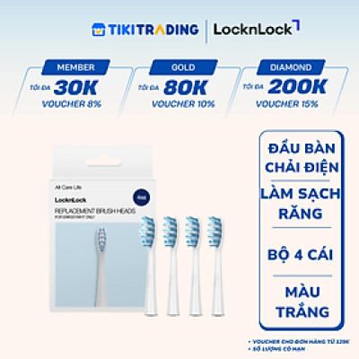 Đầu bàn chải đánh răng LocknLock ENR331WHT_RB -4 pcs  -Màu trắng