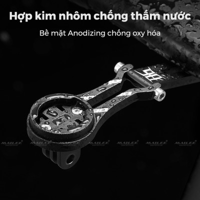 Giá đỡ đồng hồ xe đạp hợp kim nhôm BG-2122, gắn dưới tay lái xe đạp đua/xe đạp đường trường, điều chỉnh góc linh hoạt - Mai Lee