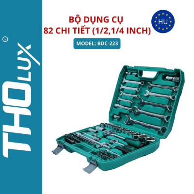 Bộ dụng cụ 82 chi tiết (1/2,1/4 Inch) BDC-223 Tholux