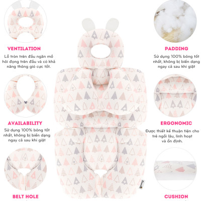 Đệm lót xe đẩy, ô tô cho bé thương hiệu BONNICHON cao cấp (chính hãng Hàn Quốc)