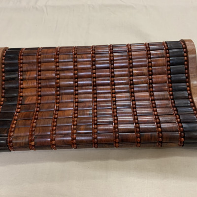 Gối Gỗ Trắc Miếng , Gối Công Thái Học - Kích Thước 36cmx24cmx8cm/4cm ( video , hình thật )