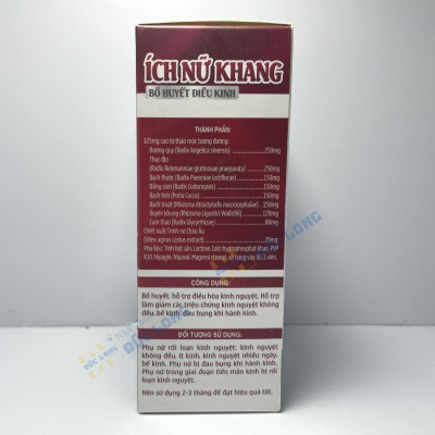 Ích Nữ Khang - Bổ huyết, điều hoà kinh nguyệt – Lọ 30 viên