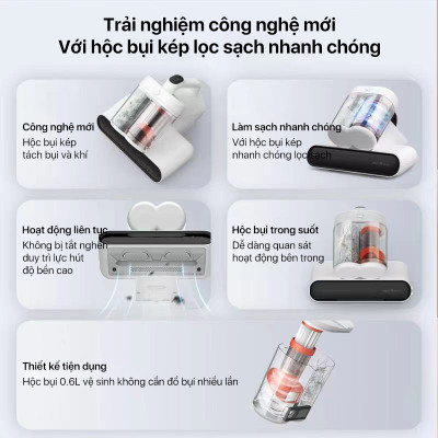 Máy hút bụi nệm giường DEERMA CM980 cao cấp lực hút 13000Pa - Hàng nhập khẩu
