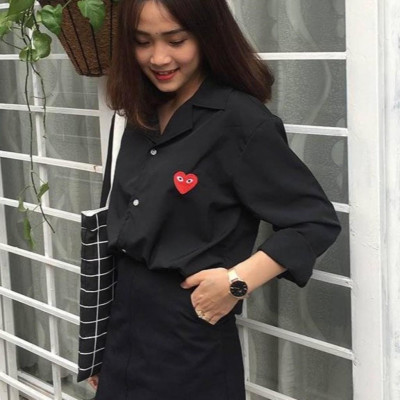 Áo Sơ Mi Nam Nữ Dài Tay Thêu Tim Mẫu VS03 Thời Trang Cao Cấp PONIVA Form Đẹp Chuẩn VNXK