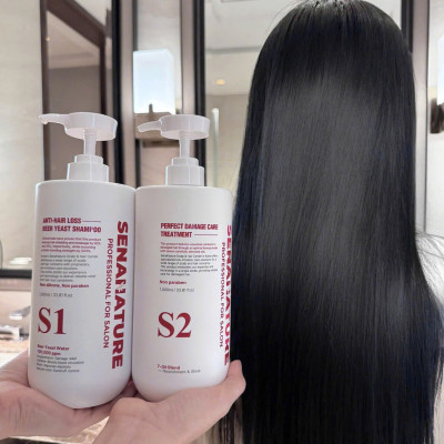 (Tặng sửa rửa mặt) Cặp dầu gội xả SENANATURE ANTI-HAIR LOSS BEER YEAST SHAMPOO + SENANATURE PERFECT DAMAGE CARE TREATMENT 1000ml