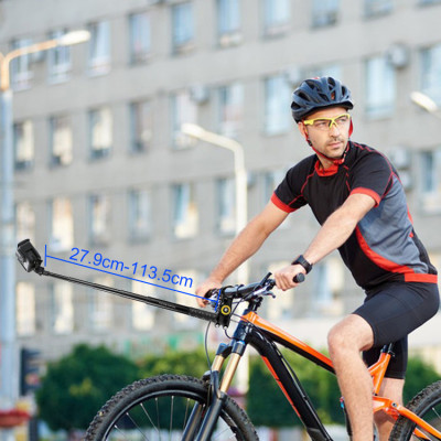 Gậy chụp ảnh selfie gắn lên tay lái xe đạp, xe điện, xe máy, xe đẩy Puluz PU817, hàng chính hãng