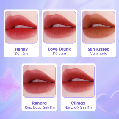 Son Nhung myKella Chất Nhung Mịn Mượt, Dưỡng Môi Nhẹ Tênh - KISSABLE VELVET LIP CREAM 5ml