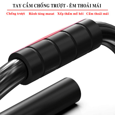 Dụng Cụ Hít Đất Cầm Tay Thép Cứng – Màu Đen - Dụng Cụ Tập Chống Đẩy Tập Gym Tập Yoga Tập Thể Thao Cao Cấp Khung Tam Giác Tập Luyện Tốt Hơn