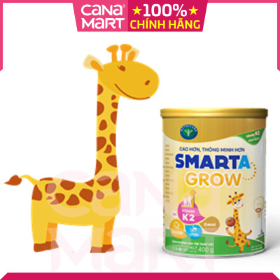 Sữa bột tốt cho bé Nutricare Smarta Grow, giúp trẻ tăng trưởng chiều cao, phát triển não bộ, dinh dưỡng cho trẻ thấp còi (900g)