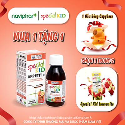 TPBVSK Special Kid Appetit+ Bổ sung các loại Vitamin và Khoáng chất - Hỗ trợ tiêu hóa tốt, giúp bé ăn ngon miệng (125ml)[Siro – Nhập khẩu Pháp]