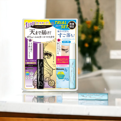 Combo Mascara Nâng Rậm Dày Mi Và Mascara Tẩy Trang Mi Kissme Heroine Make (2 cây)