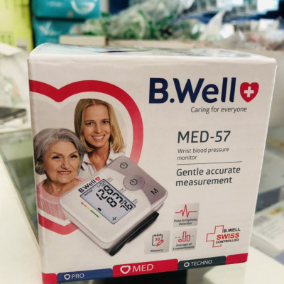 Máy đo huyết áp cổ tay điện tử tự động B.Well Med 57(Nhập từ Thụy Sỹ)