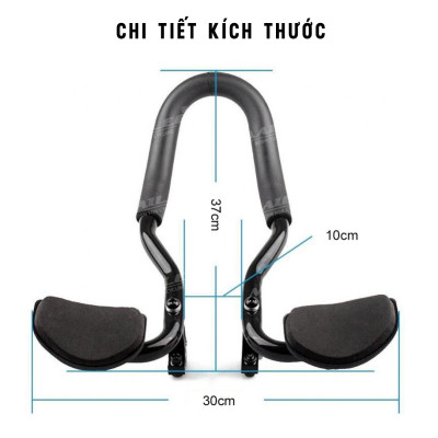 Tay càng nghỉ TT, Thanh Tay Lái Cho Xe Đạp Chất Liệu Nhôm, Tay Cầm cho ba môn phối hợp cho xe đạp thể thao trọng lượng nhẹ (Dài 37cm)  - Mai Lee