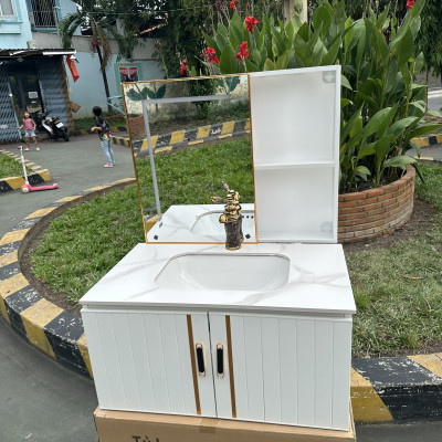 Tủ Lavabo mặt đá nguyên bộ Tủ Juno Sofa đèn led 80 x 47 cm