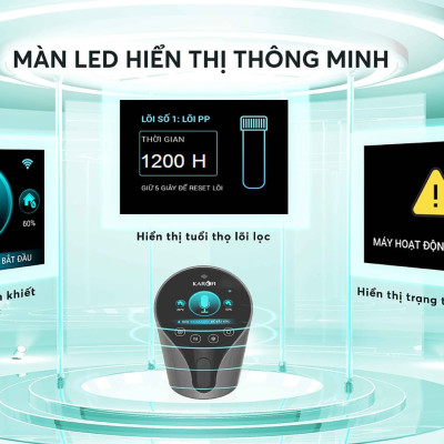 Máy lọc nước nóng lạnh Karofi KAD-N91 10 lõi Smax hàng chính hãng