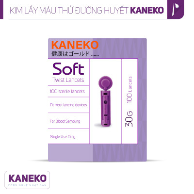 Kim lấy máu cho máy đo đường huyết hộp 100 chiếc, kim chích thử máu Kaneko lấy máu an toàn