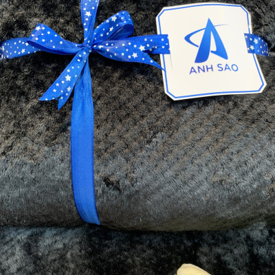 Mền lông cừu vân hạt bắp vải microfiber cao cấp A 1m6x2m  - mềm mại, ấm áp, thấm hút tốt