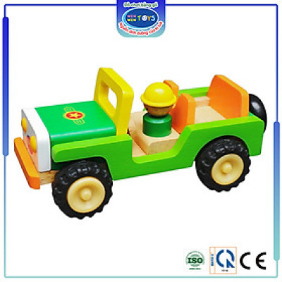 Đồ chơi gỗ Xe Jeep quân đội | Winwintoys 68302 | Phát triển trí tưởng tượng và sáng tạo | Đạt tiêu chuẩn CE và CR