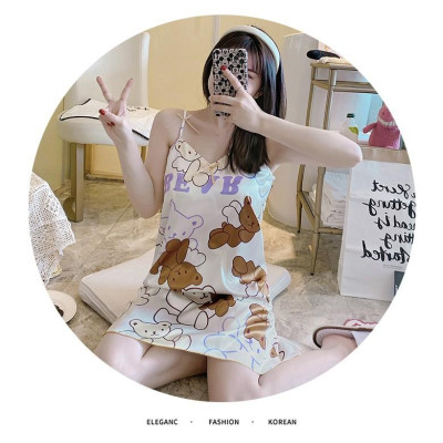 Váy Ngủ Sexy, Đầm Ngủ Họa Tiết Vải Satin Cao Cấp <70Kg