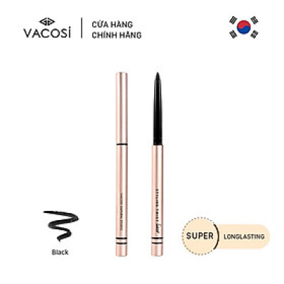Chì Vặn Kẻ Mắt VACOSI Dạng Gel (Đen Huyền) Không Lem Không Trôi - VACOSI Styling Twist Liner