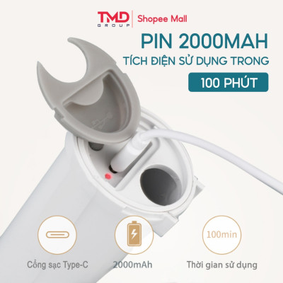 Máy Cọ Nhà Vệ Sinh TMD (6 đầu cọ) - Chổi Cọ Điện Sạch Mọi Ngóc Ngách/Sử Dụng 120p, Chất Liệu Bền Đẹp