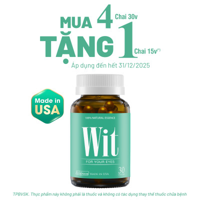 Combo 4 hộp WIT bổ mắt 30 viên tặng 1 hộp 15 viên