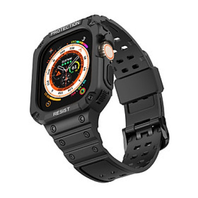 Ốp Case bảo vệ tích hợp dây đeo Resist Shock Slim cho Apple Watch Ultra / Apple Watch Ultra 2 Size 49mm - Hàng Chính Hãng
