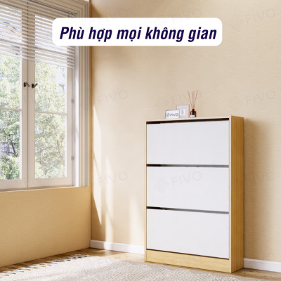 Tủ Giày Gỗ Cánh Lật Thông Minh FIVO FS55 Gỗ Chống Ẩm, Tiết Kiệm Không Gian, Sức Chứa Lớn, Dễ Dàng Lắp Đặt