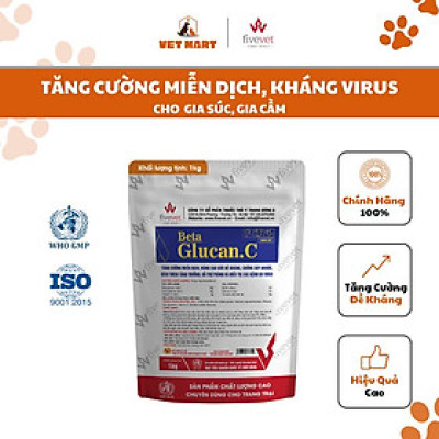 [GÓI 1KG] Bột Dinh Dưỡng TĂNG CƯỜNG MIỄN DỊCH,TIÊU HOÁ CHO CHÓ MÈO Beta-Glucan.C