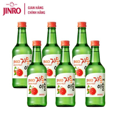 [CHÍNH HÃNG] Soju Hàn Quốc JINRO VỊ BƯỞI 360ml - Combo 6 chai