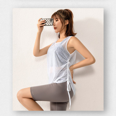 Áo Tank Top Dây Rút Thể Thao Nữ Mặc Ngoài Áo Bra Thời Trang Hàn Quốc