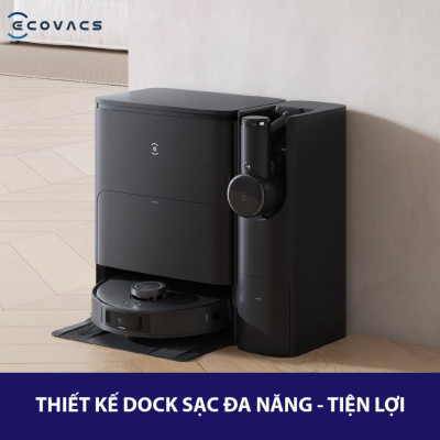 Robot Hút Bụi Lau Nhà Ecovacs T30S Combo Xòe Giẻ, Giặt Nước Nóng Lực Hút 11.000 Pa - Hàng Chính Hãng