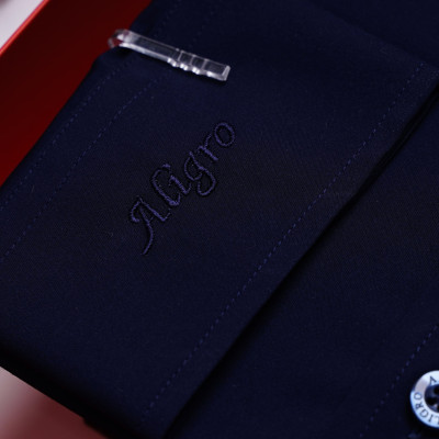 Áo sơ mi dài tay ALIGRO tím than form slimfit  ALGS173