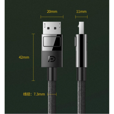 Ugreen UG80394DP114TK 5m 8K 60hz 1.4 màu đen cáp dp ra DP displayport hợp kim bọc lưới chống nhiễu - HÀNG CHÍNH HÃNG