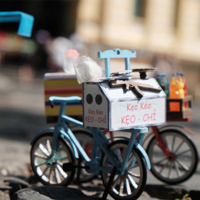 MÔ HÌNH TỰ LẮP RÁP DIY SÀI GÒN XƯA VÀ NAY - XE KẸO KÉO - HR03