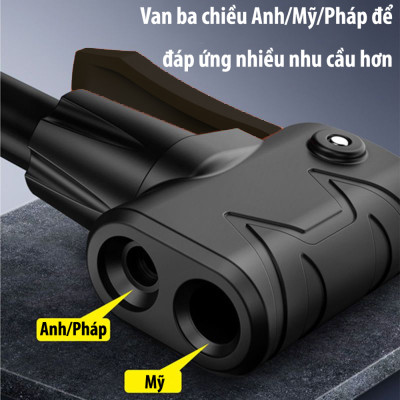 Bơm Tay Xe Đạp XunTing XT-P32 với tay cầm chống trượt, đầu bơm đa van 160PSI, Đa Dụng cho Xe Đạp, Xe máy, Xe Ô Tô, thân kim loại, lõi bơm nhôm, kín chống ngược khí - Mai Lee