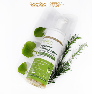 Dung Dịch Vệ Sinh Phụ Nữ Rootoo Thuần Tự Nhiên Hỗ Trợ Giảm Ngứa, Khử Mùi Hôi, Cân Bằng PH, Sạch Dịu Nhẹ 150ml