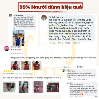 Cao xoa bóp thảo dược hỗ trợ giảm đau cực mạnh, Dầu xoa bóp gia truyền nhà GIANG