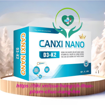 Viên uống calci hữu cơ Kingphar Canxi Nano D3 - K2, hộp 30v