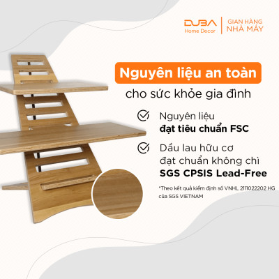 Kệ gỗ kê laptop chuẩn xuất khẩu Mỹ - Hàng chính hãng DUBA 