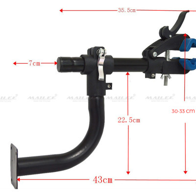 Khung Treo Tường Xe Đạp Cong HS-006 Địa Hình Đường Trường Giá Đỗ Sửa Chữa Phụ Kiện, Thép Không Gỉ Tiết Kiệm Không Gian, chịu tải 30 kg, Khóa chốt nhanh tiện lợi, cần xoay ngang trái phải 180 độ, phù hợp nhiều loại xe - Mai Lee