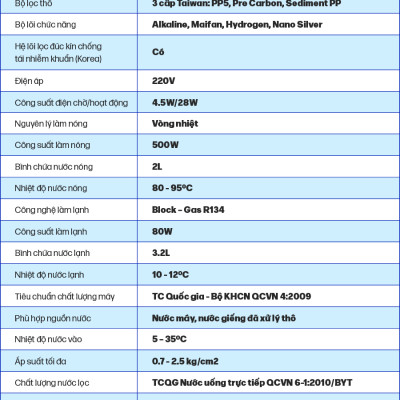 Máy Lọc Nước ROBOT Tích Hợp Công Nghệ Lọc R.O + UF Grand Pro 539WK-UR Chức Năng Nóng Nguội Lạnh