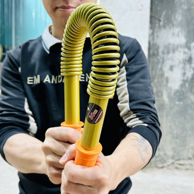 {20Kg}Gậy lò xo tập cơ tay Trẻ 20kg- dụng cụ bẻ tập cơ tay ngực tập gym thể dục thể thao sơn vàng