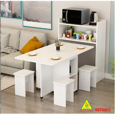 Bàn ăn gấp gọn, bàn ăn thông minh 4BTM01 - Nội thấtv lắp ráp Viễn Đông Adv