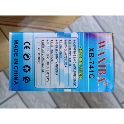 Đài FM WAXIBA XB-741C-đài radio-Đồng hồ -thẻ nhớ-USB-Đèn pin-Hàng Chính Hãng
