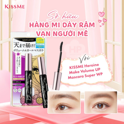 Combo Mascara Nâng Rậm Dày Mi Và Mascara Tẩy Trang Mi Kissme Heroine Make (2 cây)