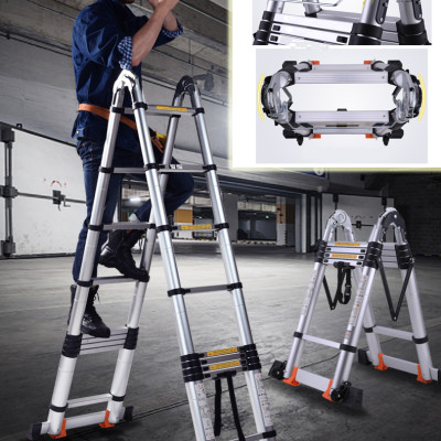 Thang Nhôm Rút Đa Năng Có Bánh Xe - 8.0 Mét
