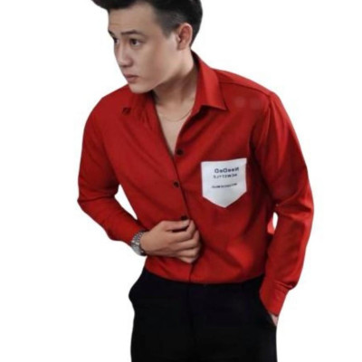 Áo Sơ Mi Nam Dài Tay In Chữ Trên Túi Mẫu VK07 Thời Trang Cao Cấp PONIVA Thiết Kế Lịch Lãm Và Sang trọng